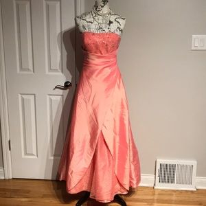 Vintage Y2k Iridescent Gown Evening Formal Bead Holographic colorful Prom pastel